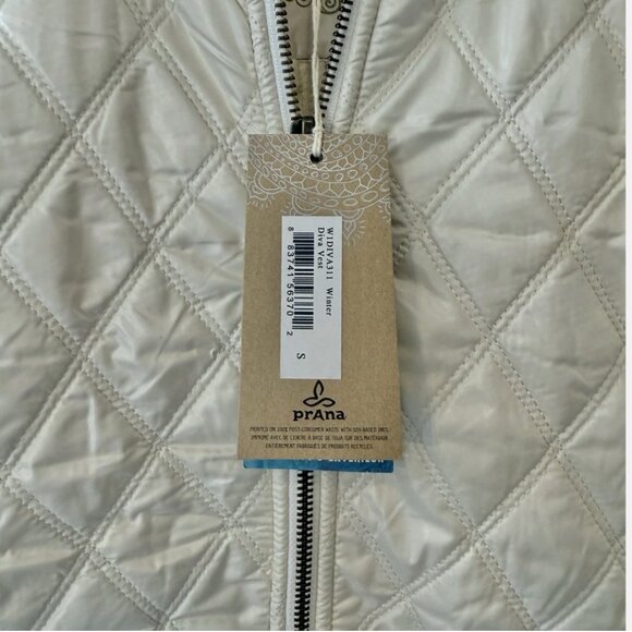 prAna NWT Quilted Sherpa Lined Diva Full Zip Vest Women's size S - Picture 4 of 10
